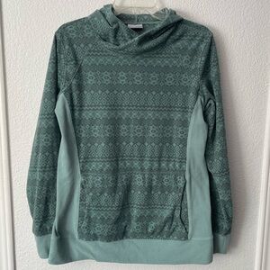🌟4/$13🌟 Columbia Teal Patterned Cowl Neck Sweater